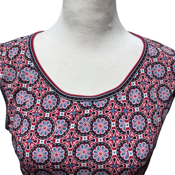 Max Studio Red and‎ Blue Patterned Dress - Picture 4 of 12